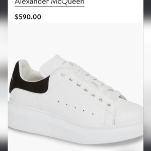 Alexander McQueen ladies black white sneakers
